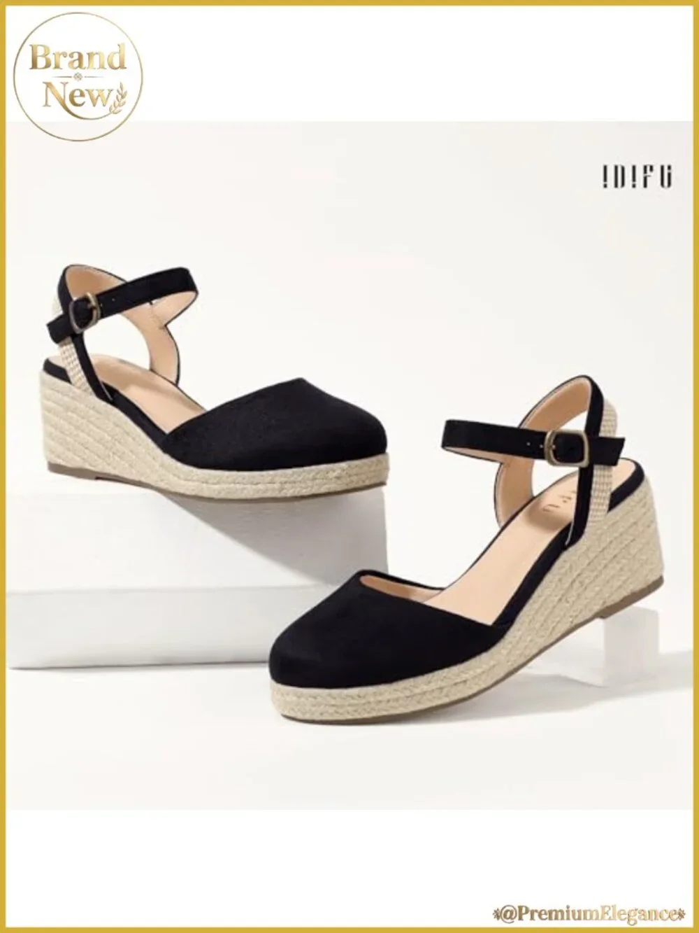 Closed Toe Espadrille Wedge Sandals Womens Platform Low Heel Ankle Strap